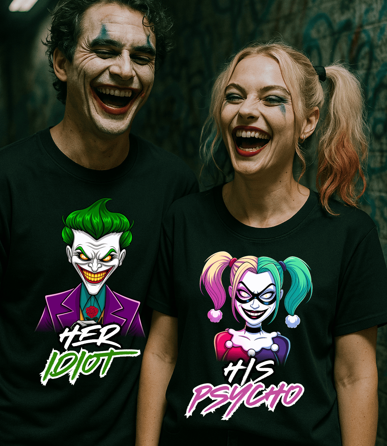 Idiot & Psycho Couple T-Shirt Bundle***