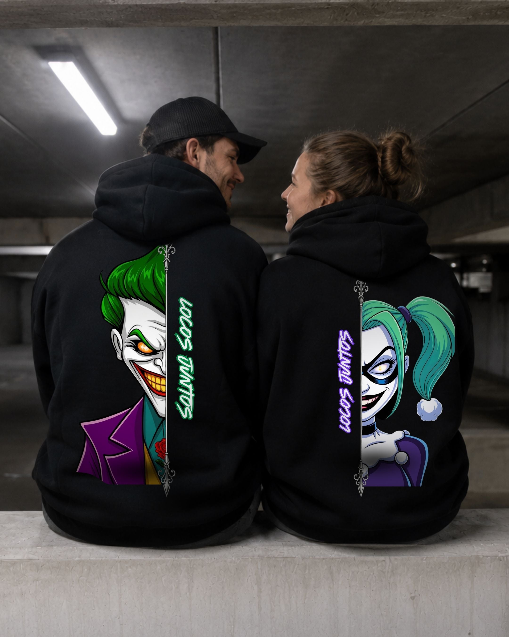 Locos Juntos Cartoon - Couple Hoodie Bundle