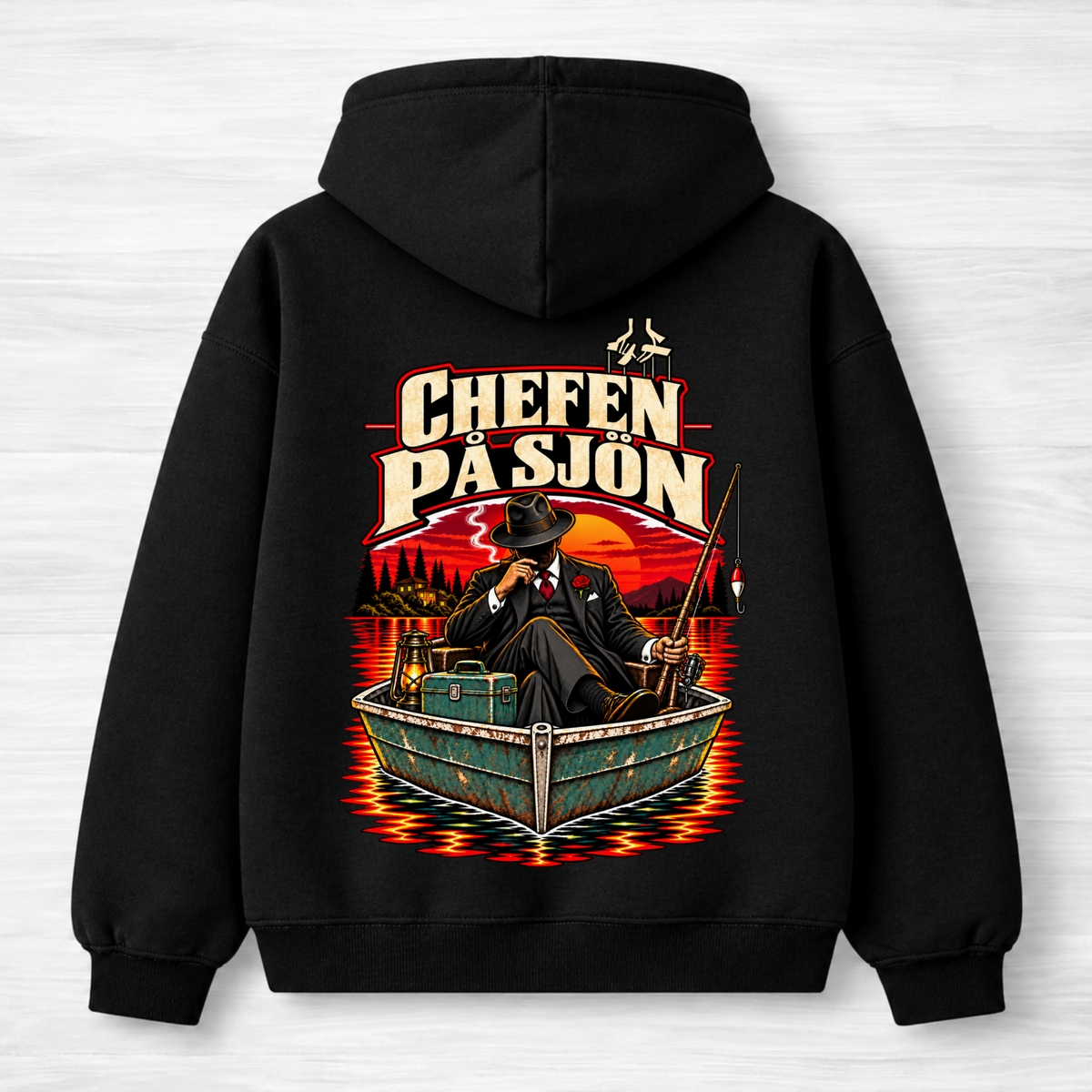 Chefen Pa Sjön - Hoodie Unisex Backprint