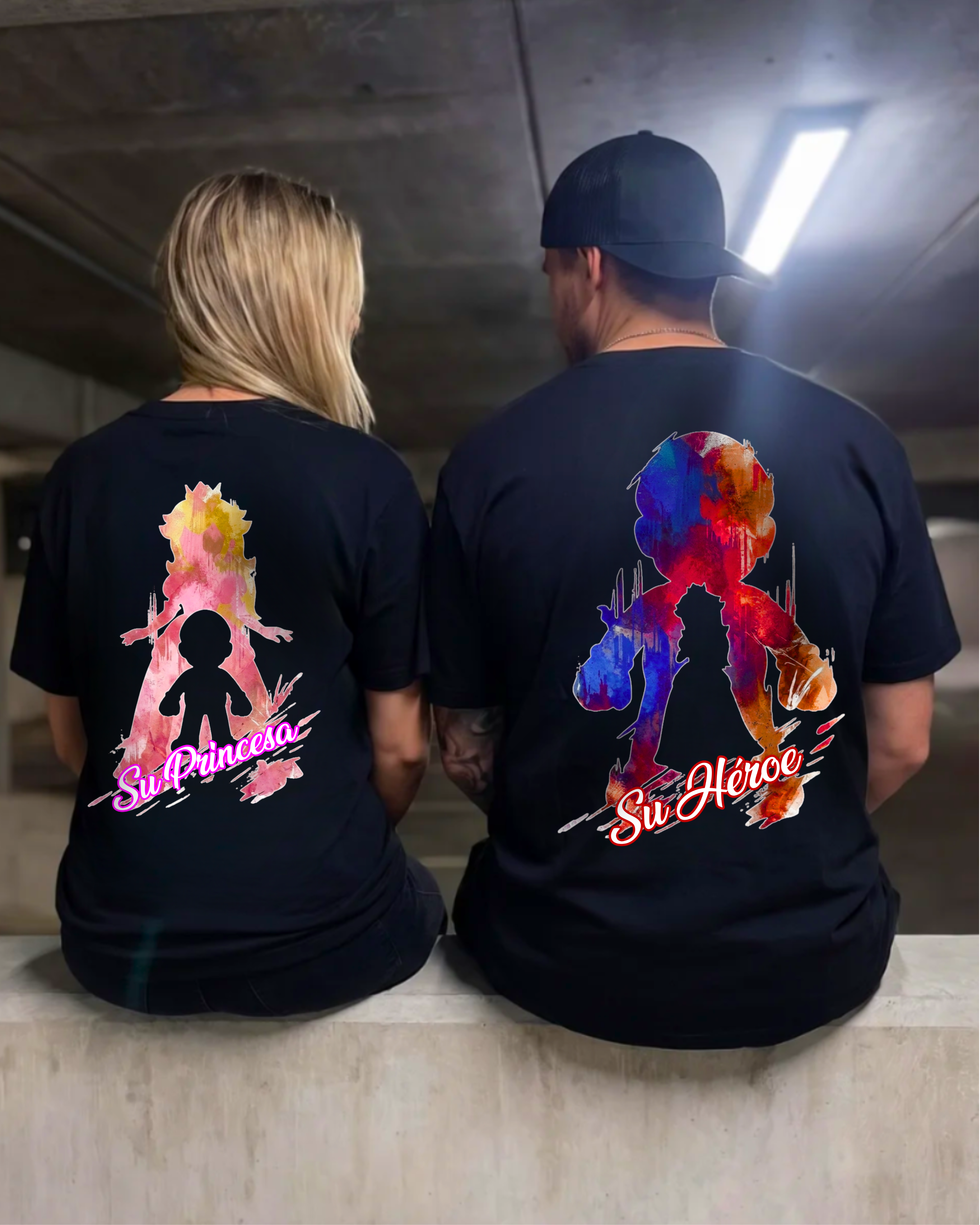 Héroe / Princesa Silhouette - Couple Shirt Bundle