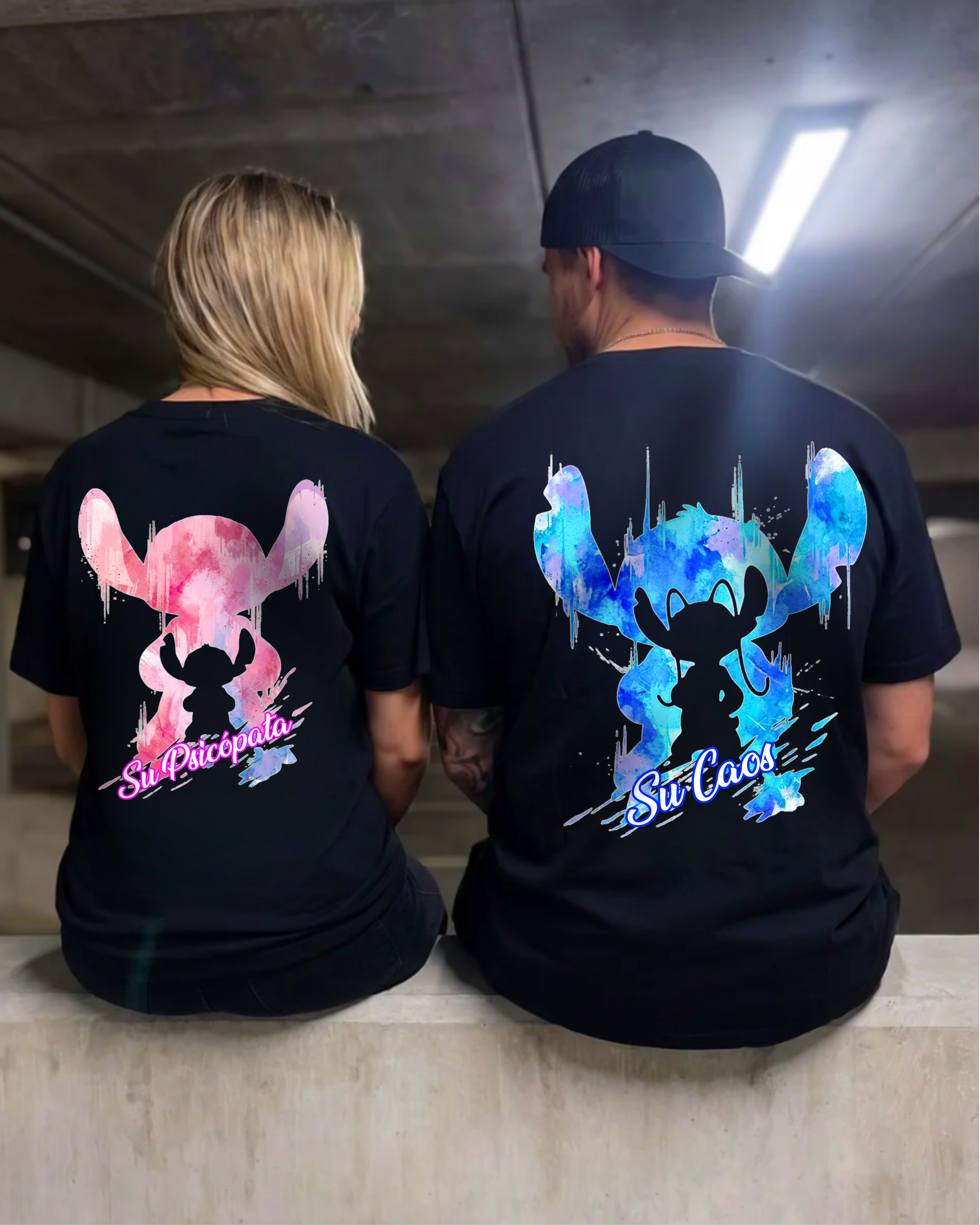 Caos / Psicópata Silhouette - Couple Shirt Bundle