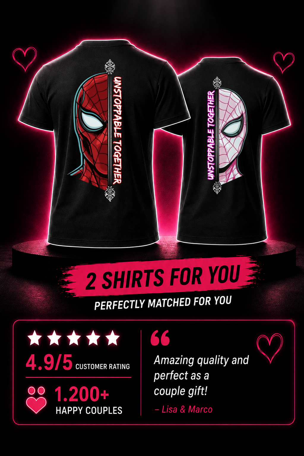 Unstoppable Together - Couple Shirt Bundle