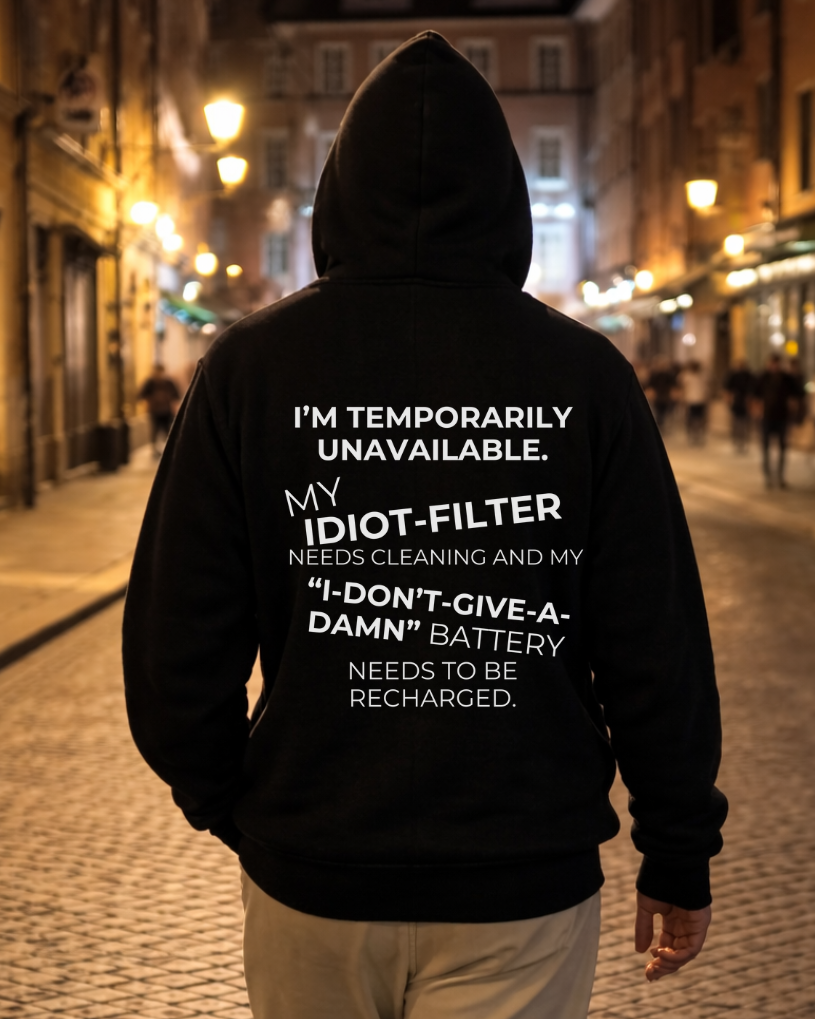 Idiot filter - Hoodie Unisex Backprint