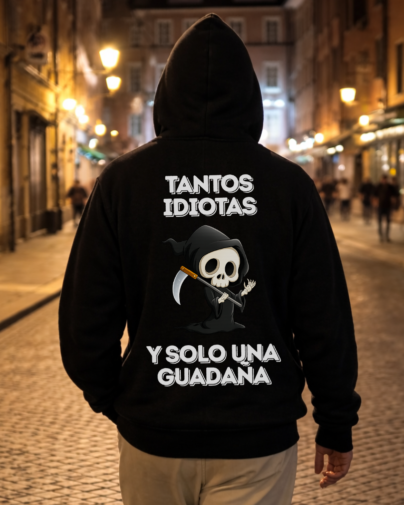 Tantos Iidiotas - Hoodie unisex rugafdruk ES.