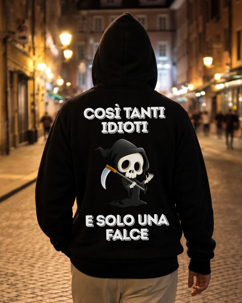 Idioti - Hoodie Unisex Rugafdruk ITA.