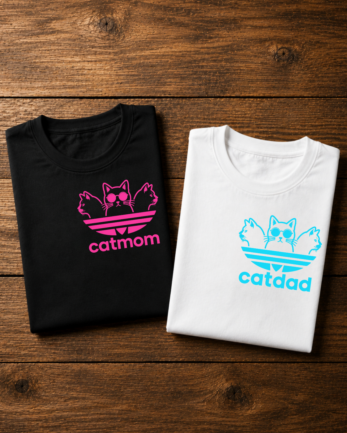 catdad / catmom - Couple Shirt Bundle