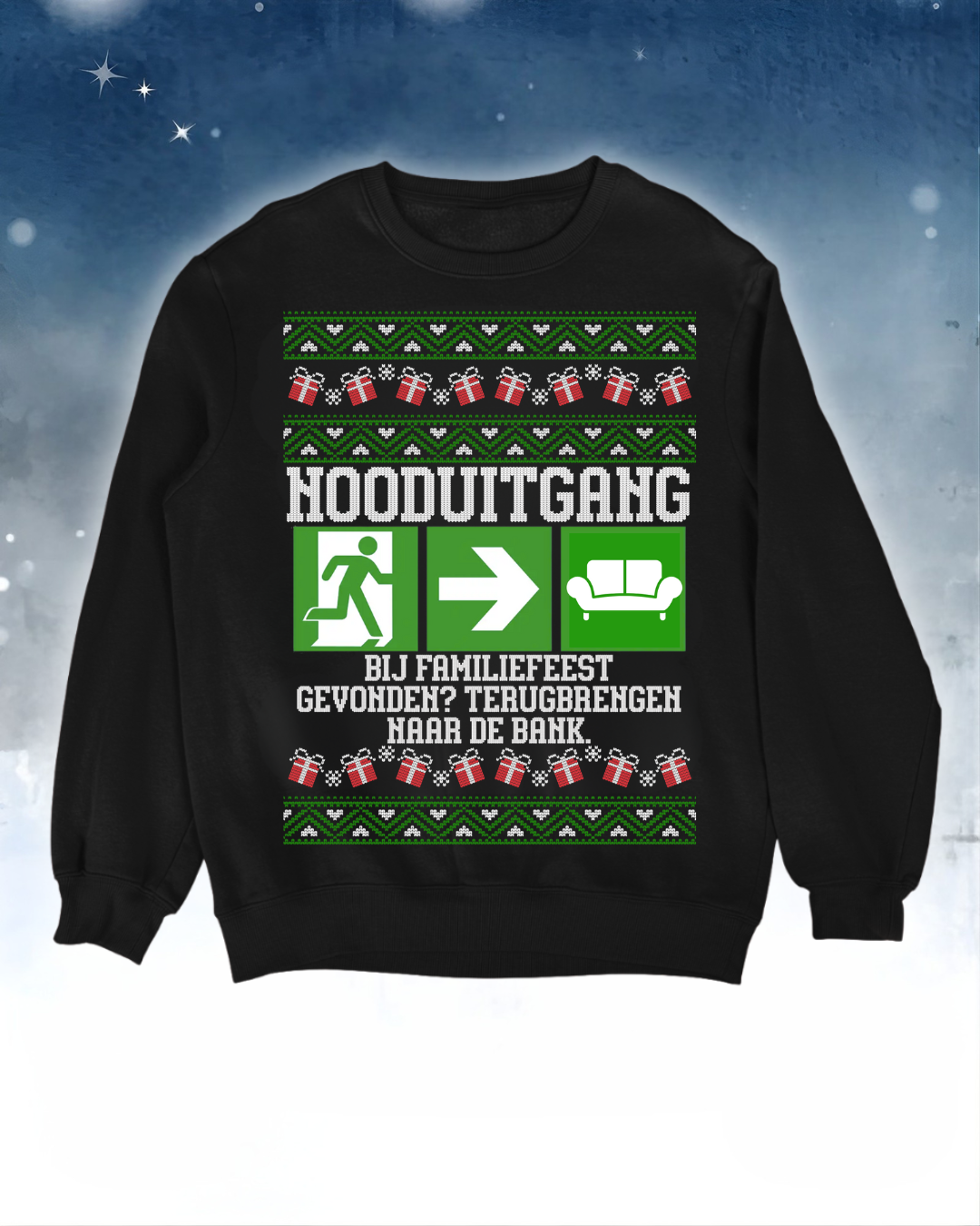 Nooduitgang - Ugly Sweater Netherlands