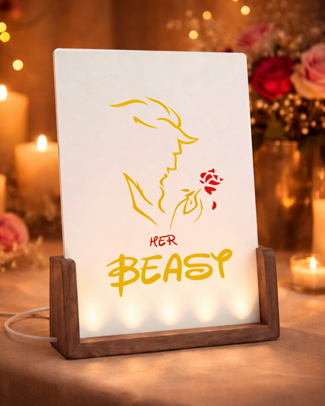 Her Beast - illuminated picture frame ENG.