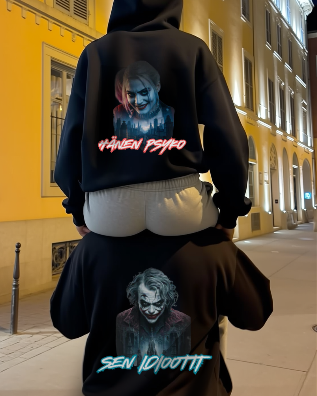 Hänen Psyko / Sen Idiooti - Hoodie Couple Bundle FI.