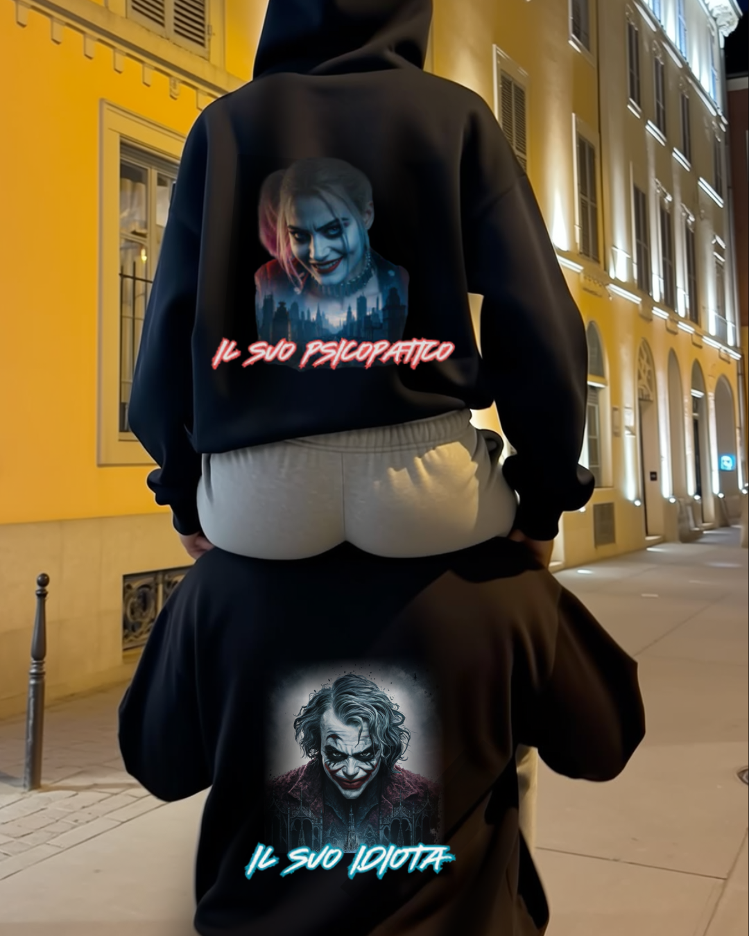 Il suo Psicopatico / Il suo Idiota - Hoodie Couple Bundle IT.
