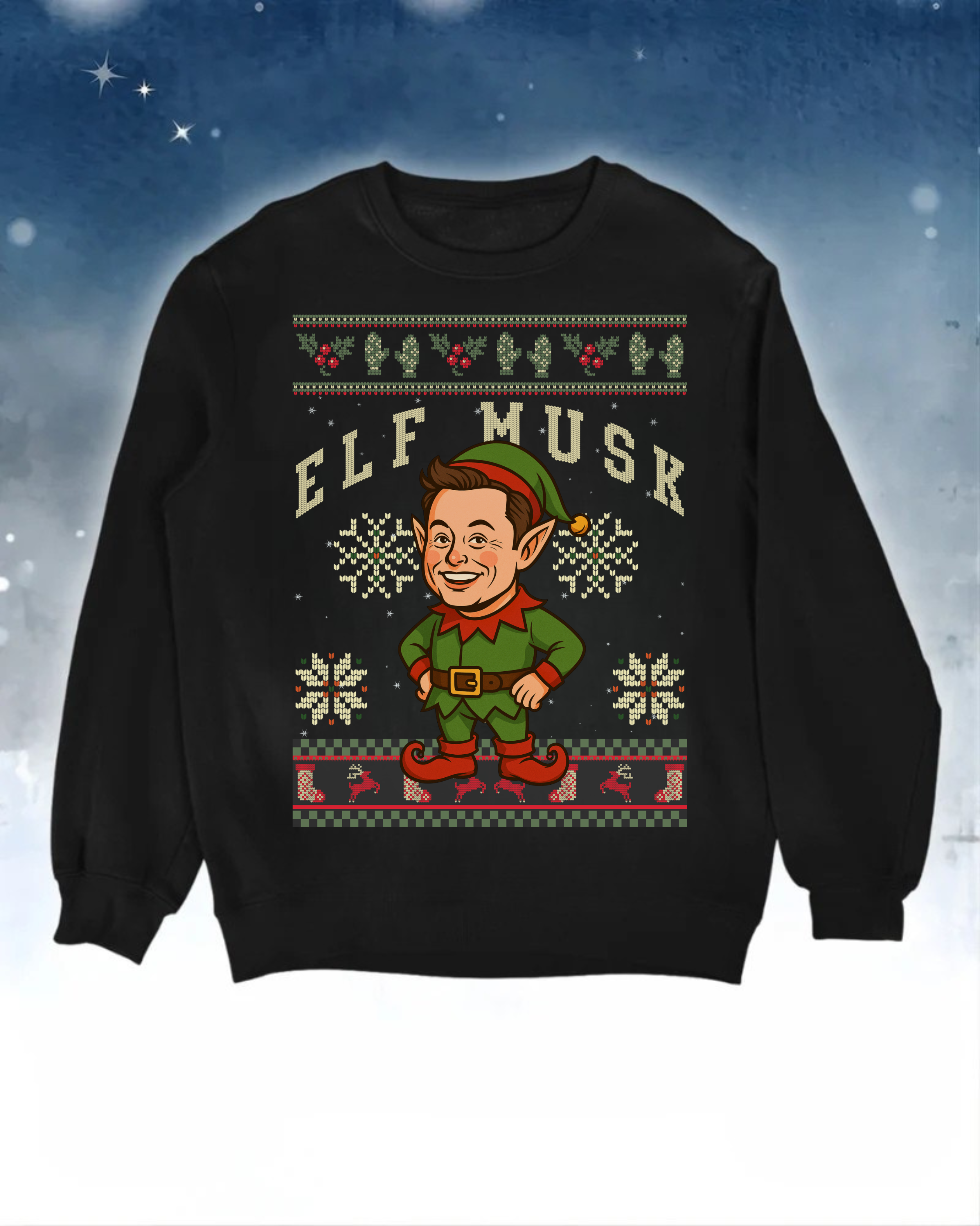 Elf Musk - Ugly Sweater