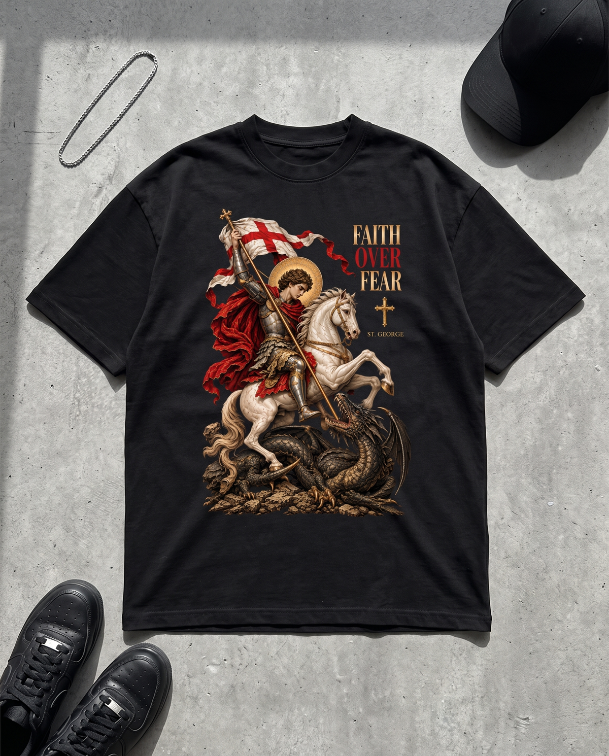 FAITH OVER FEAR - OVERSIZED TEE