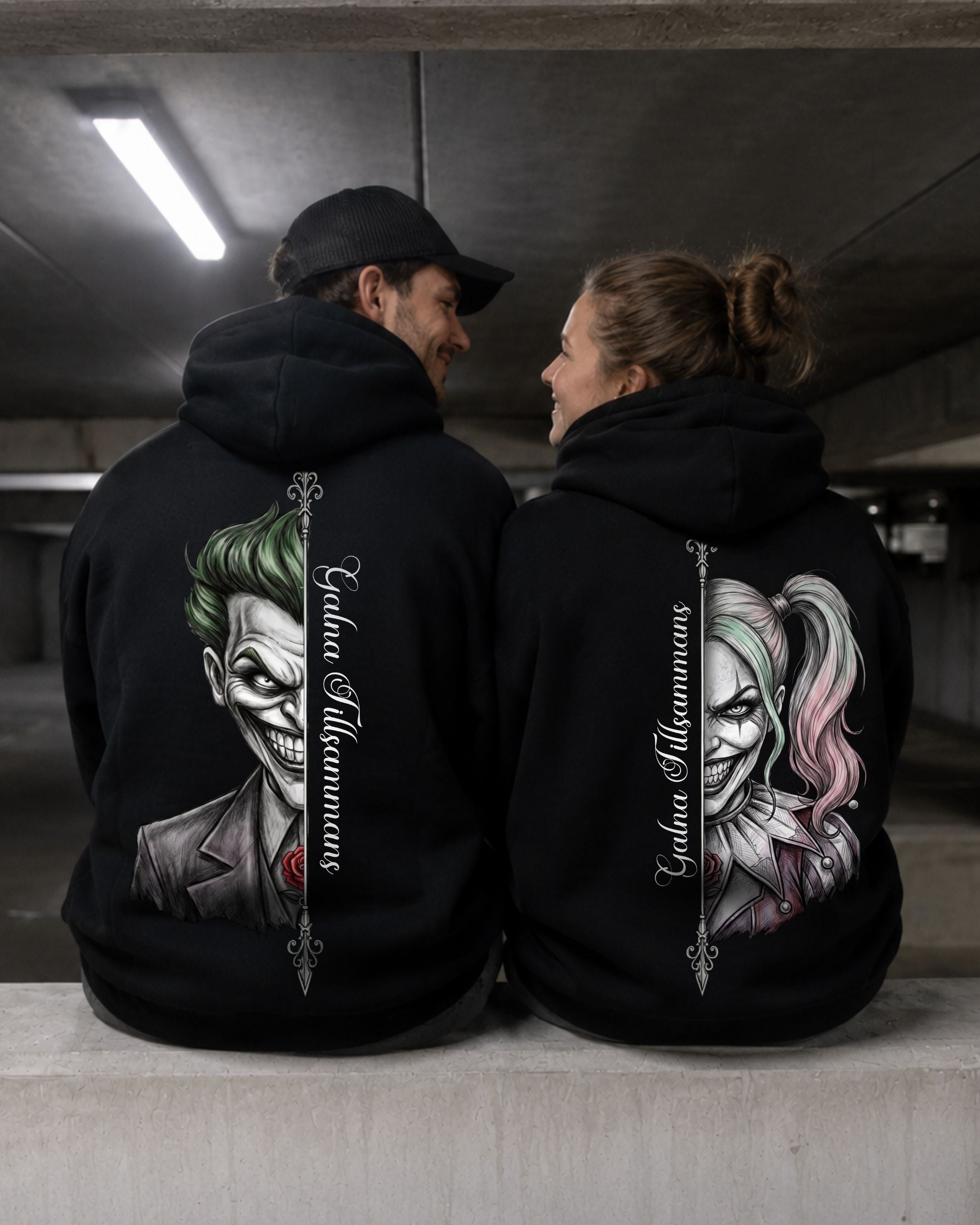 Galna Tillsammans Cartoon - Couple Hoodie Bundle