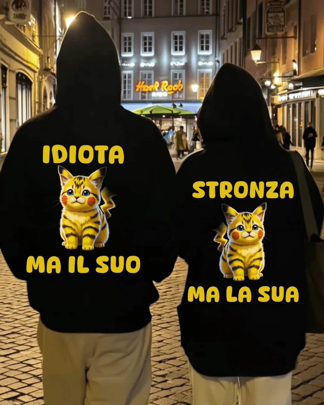 Idiota / Stronza Yellow - Cuddle Hoodie Bundle ITA.