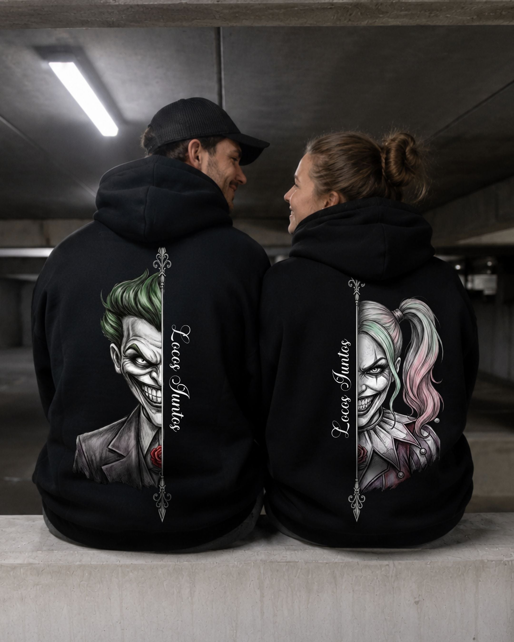 Locos Juntos Cartoon - Couple Hoodie Bundle