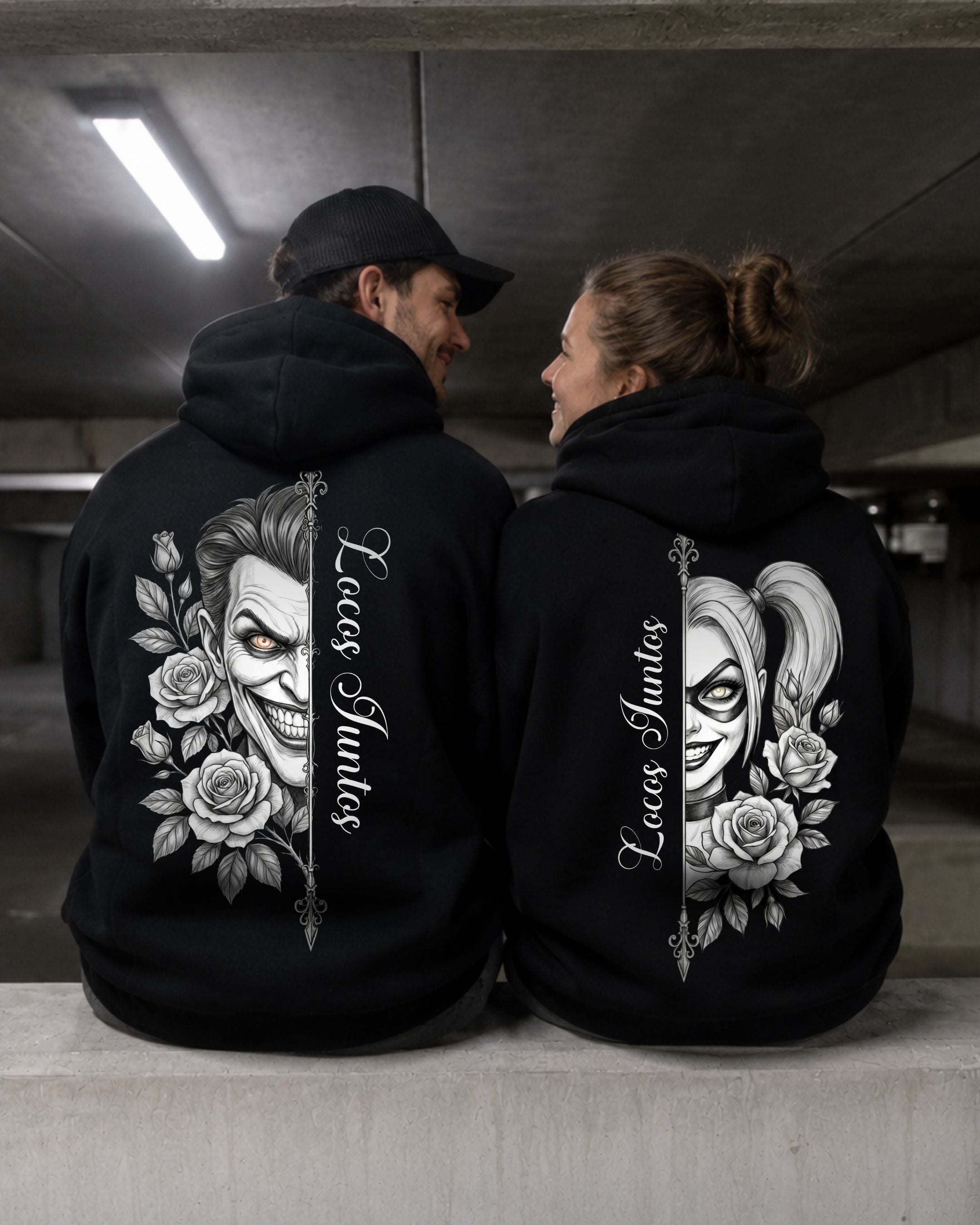 Locos Juntos B&W - Couple Hoodie Bundle