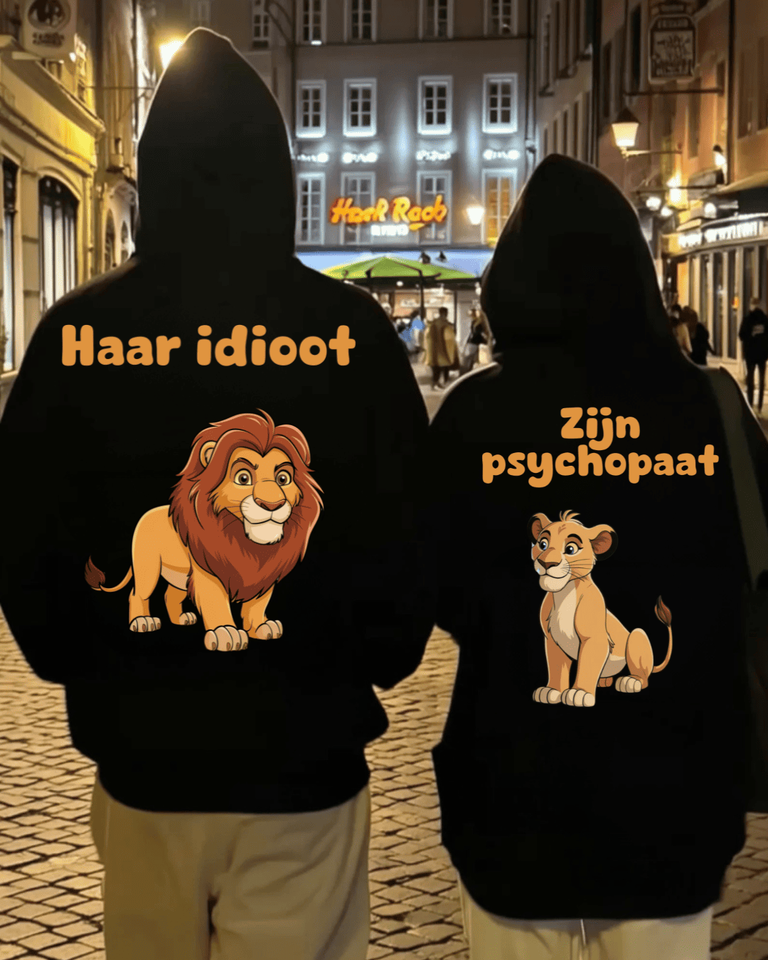 Haar idiott / Psychopath Lion - Cuddle Hoodie Bundle NL.