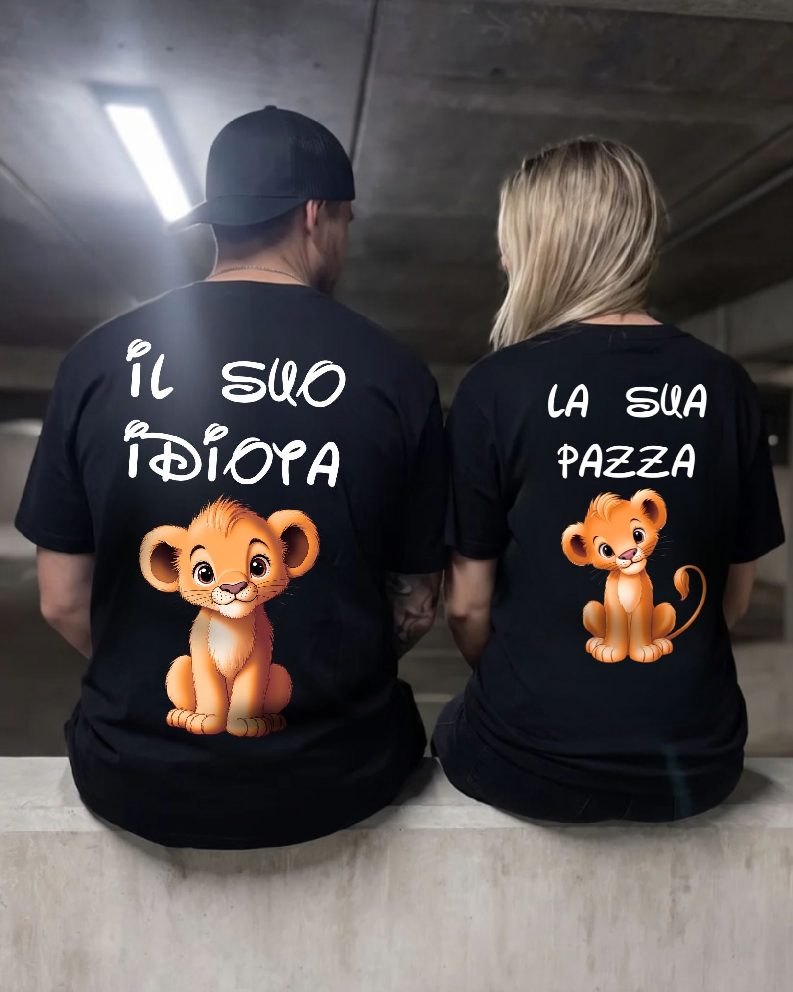 La Sua Pazza / Il Suo Idiota Cucciolo di Leone - Couple Shirt Bundle