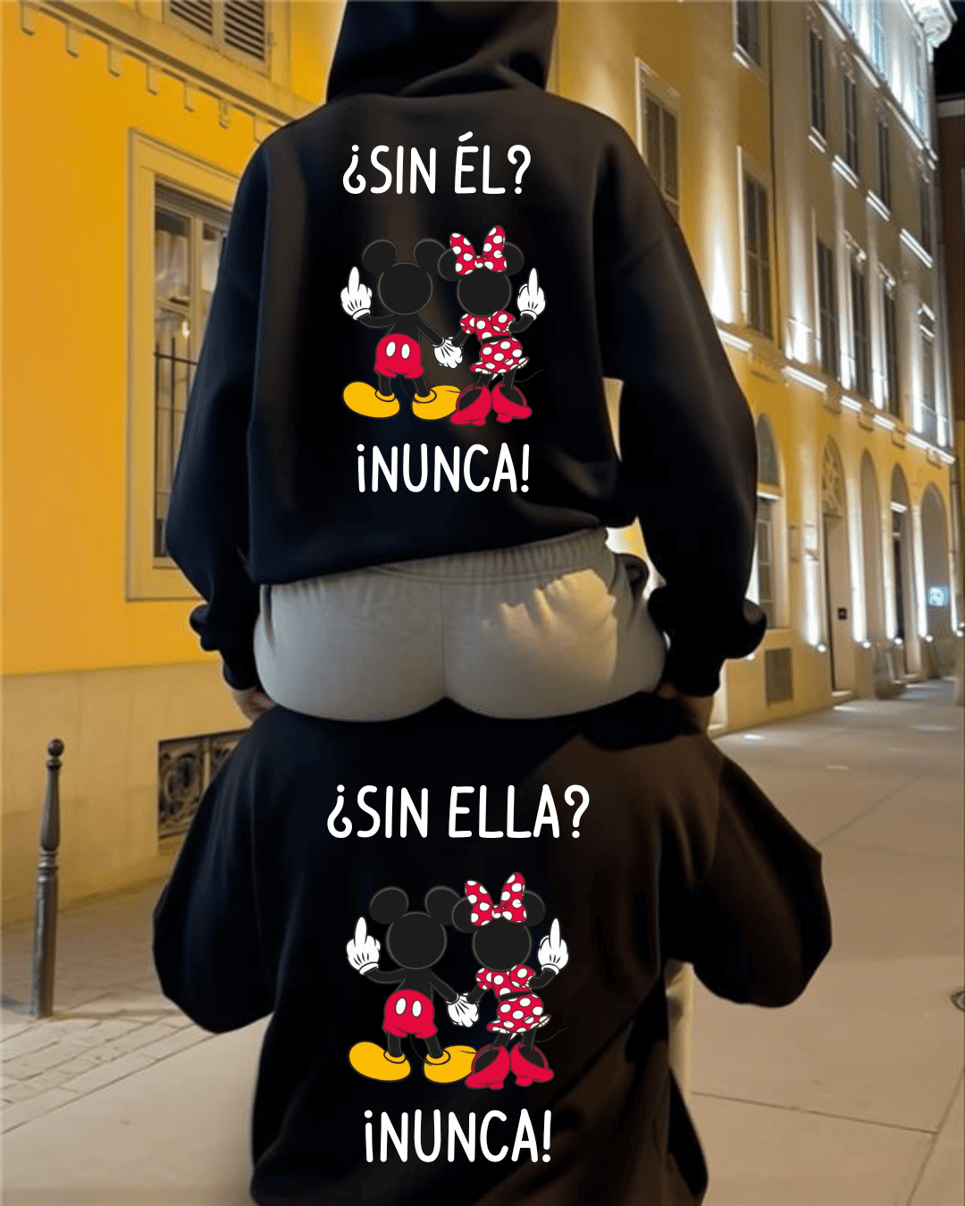 Sin Él / Ella   - Couple Hoodie ESP.