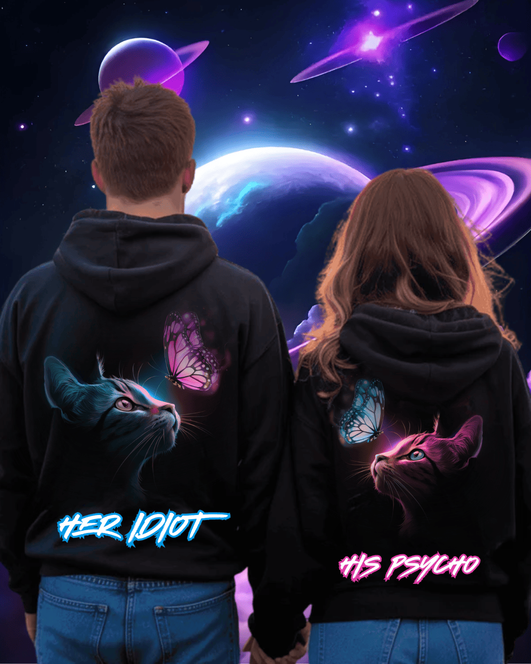 Her Idiot & his psycho - Cuddle Hoodie Bundle***