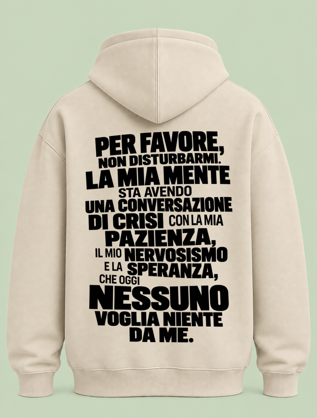 Per Favore non disturbarmi - Hoodie Unisex Backprint