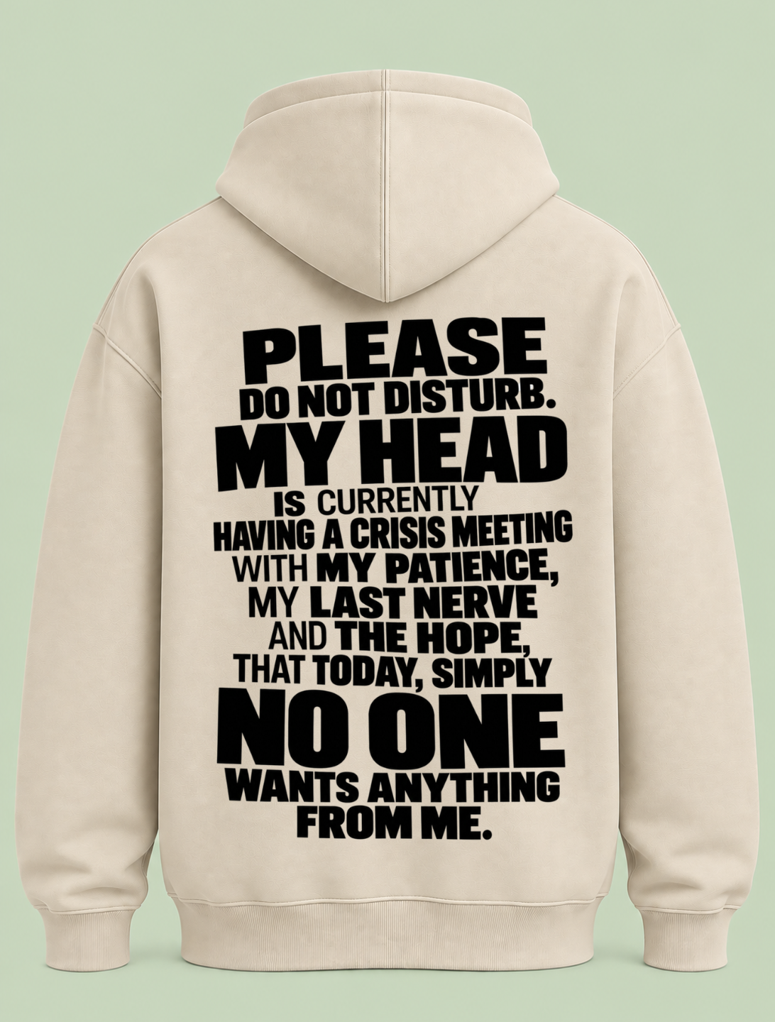do not disturb - Hoodie Unisex Backprint