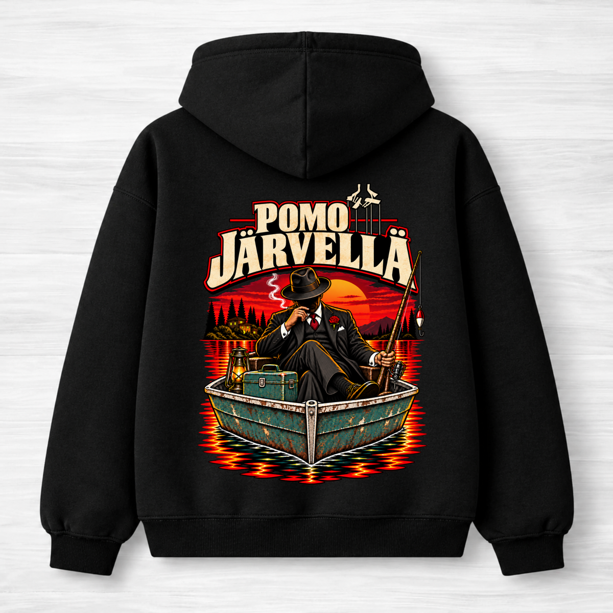 Pomo Järvellä - Hoodie Unisex Backprint
