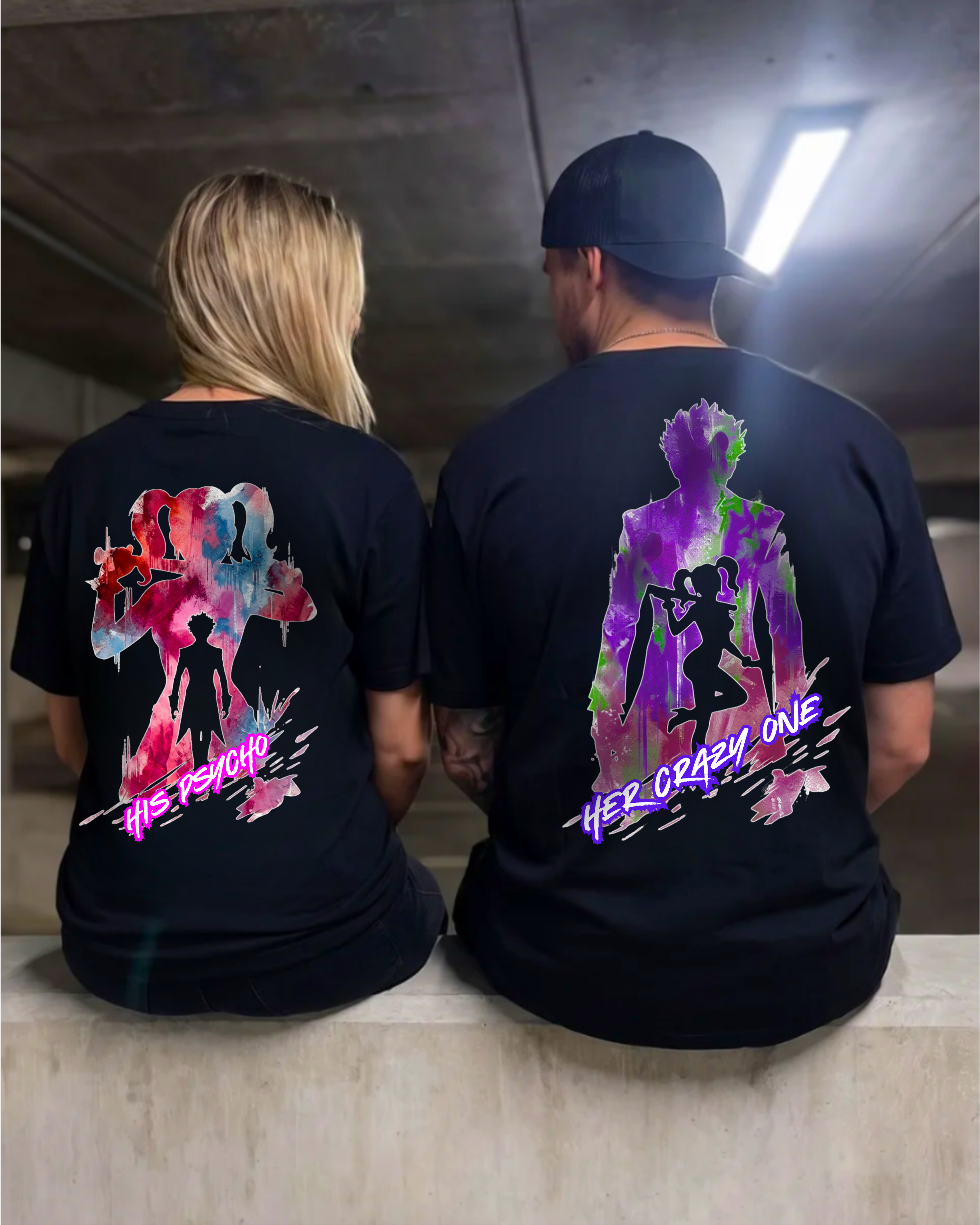 Crazy / Psycho Silhouette - Couple Shirt Bundle