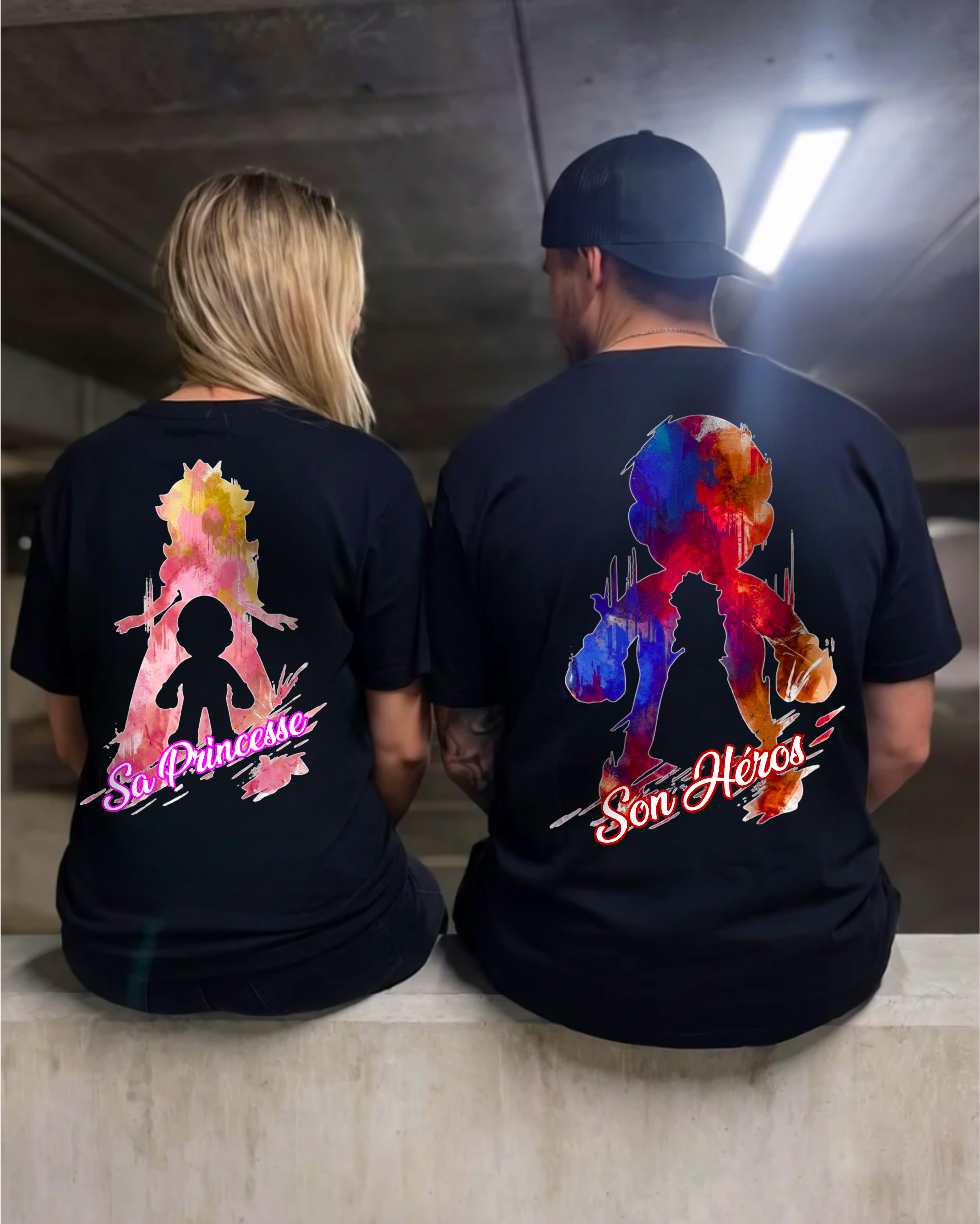 Héros / Princesse Silhouette - Couple Shirt Bundle