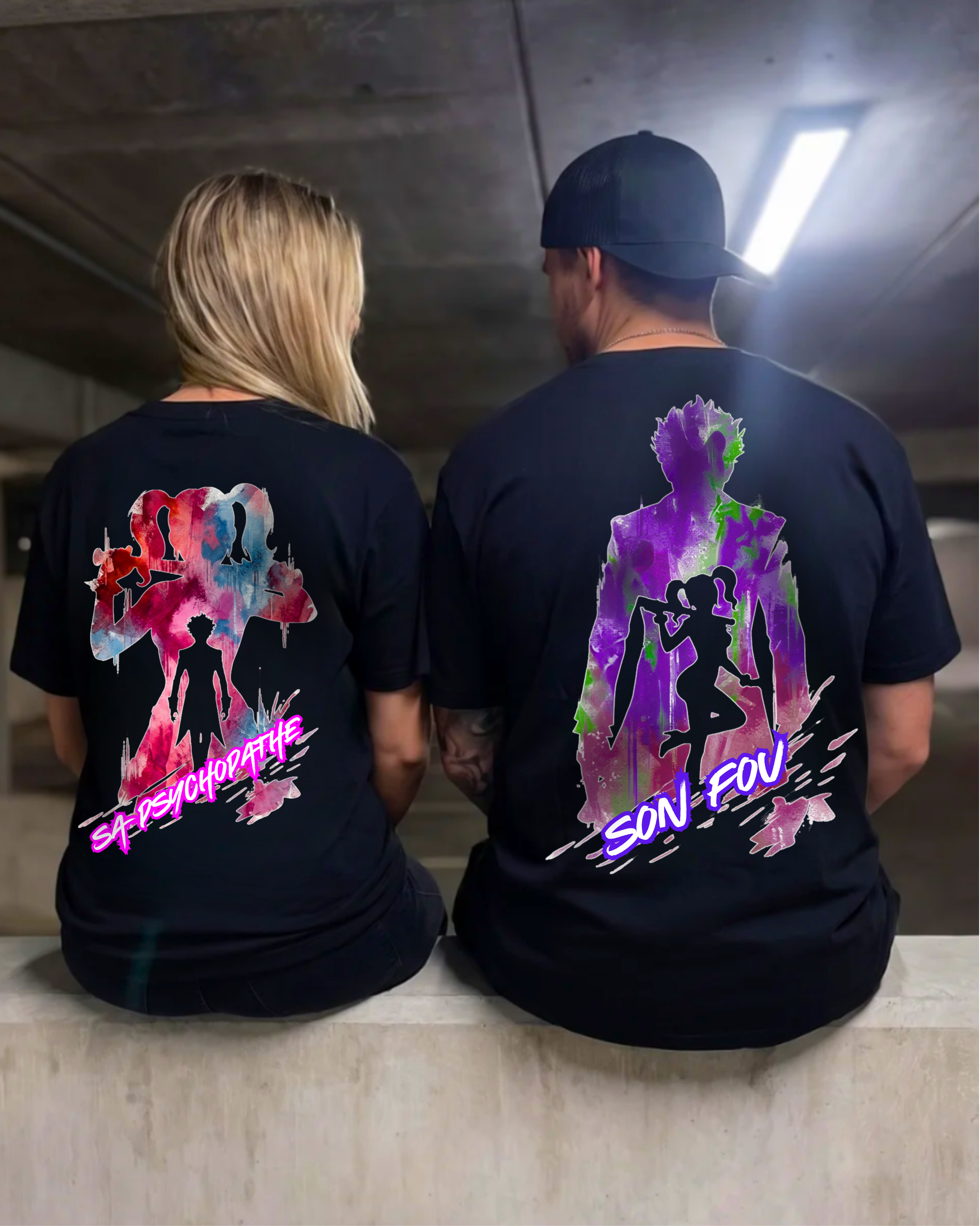 Fou / Psychopathe Silhouette - Couple Shirt Bundle