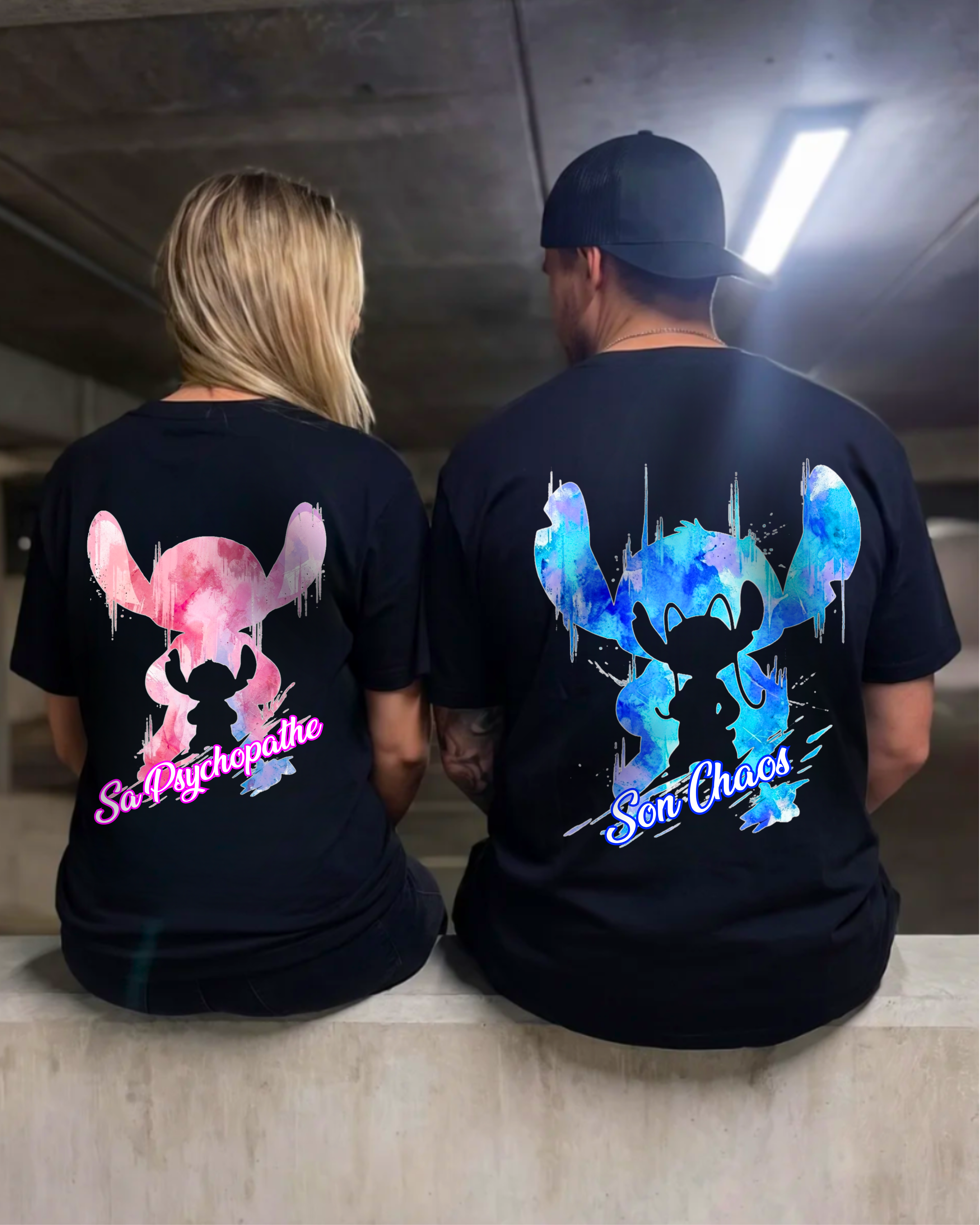 Chaos / Psychopathe Silhouette - Couple Shirt Bundle