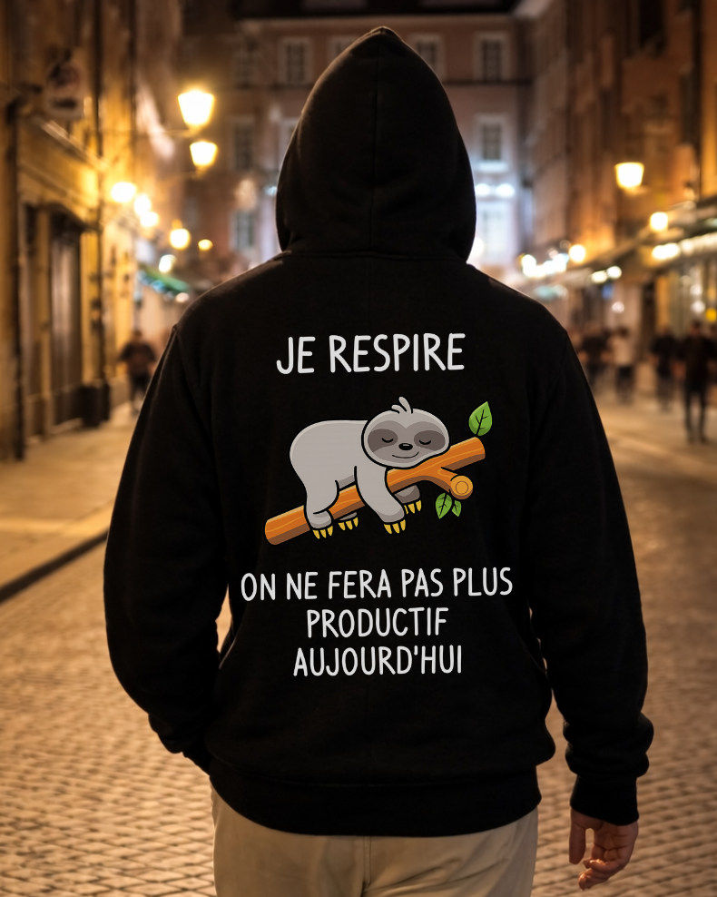 Je Respire - Hoodie Unisex Backprint