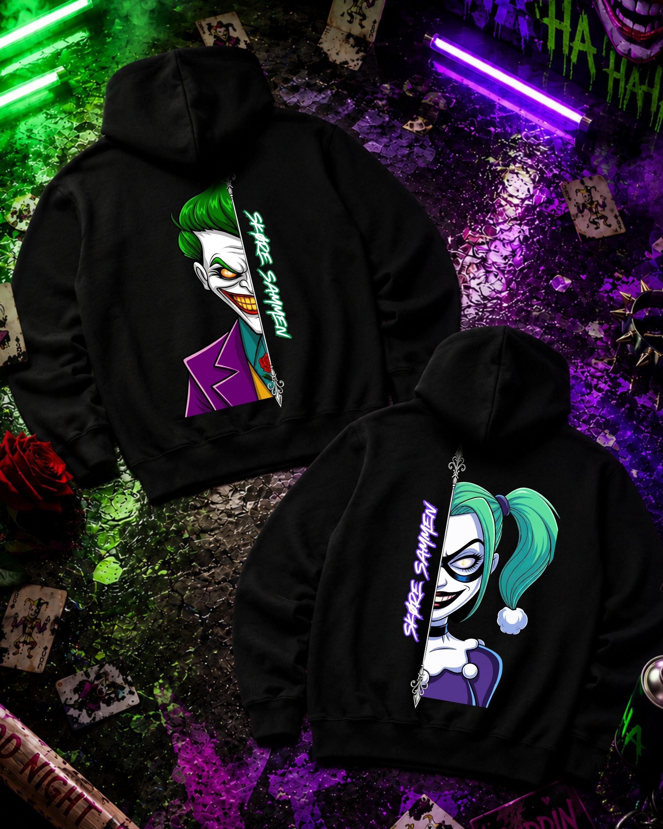 Skore Sammen Cartoon - Couple Hoodie Bundle