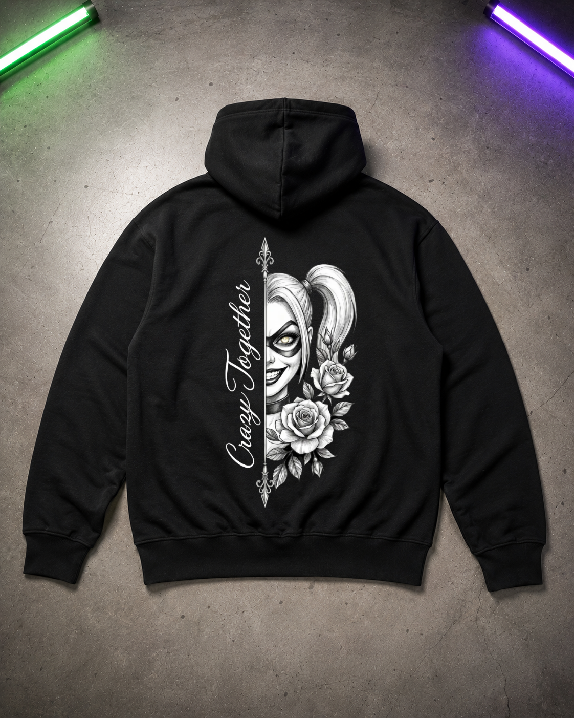 Crazy together 1 - Hoodie Unisex Backprint***