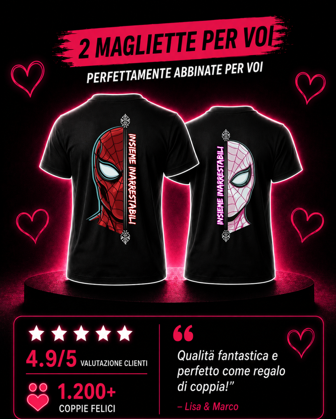 Insieme Inarrestabili - Couple Shirt Bundle