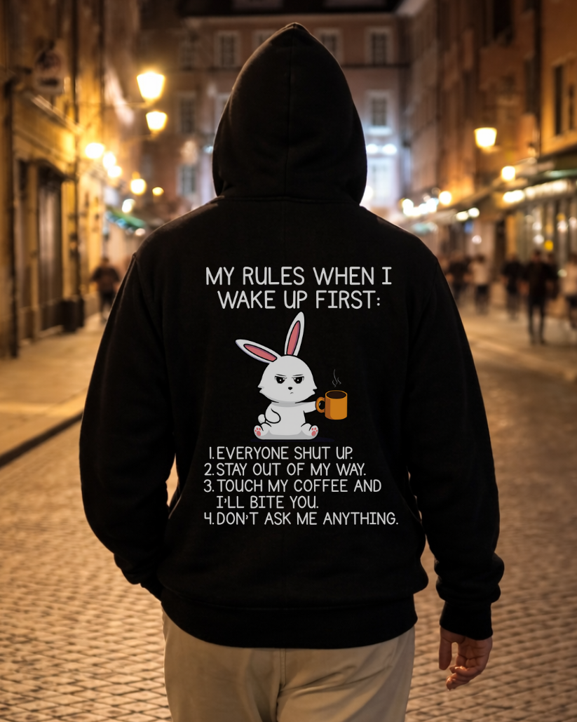Bunny Rules - Hoodie Unisex Backprint