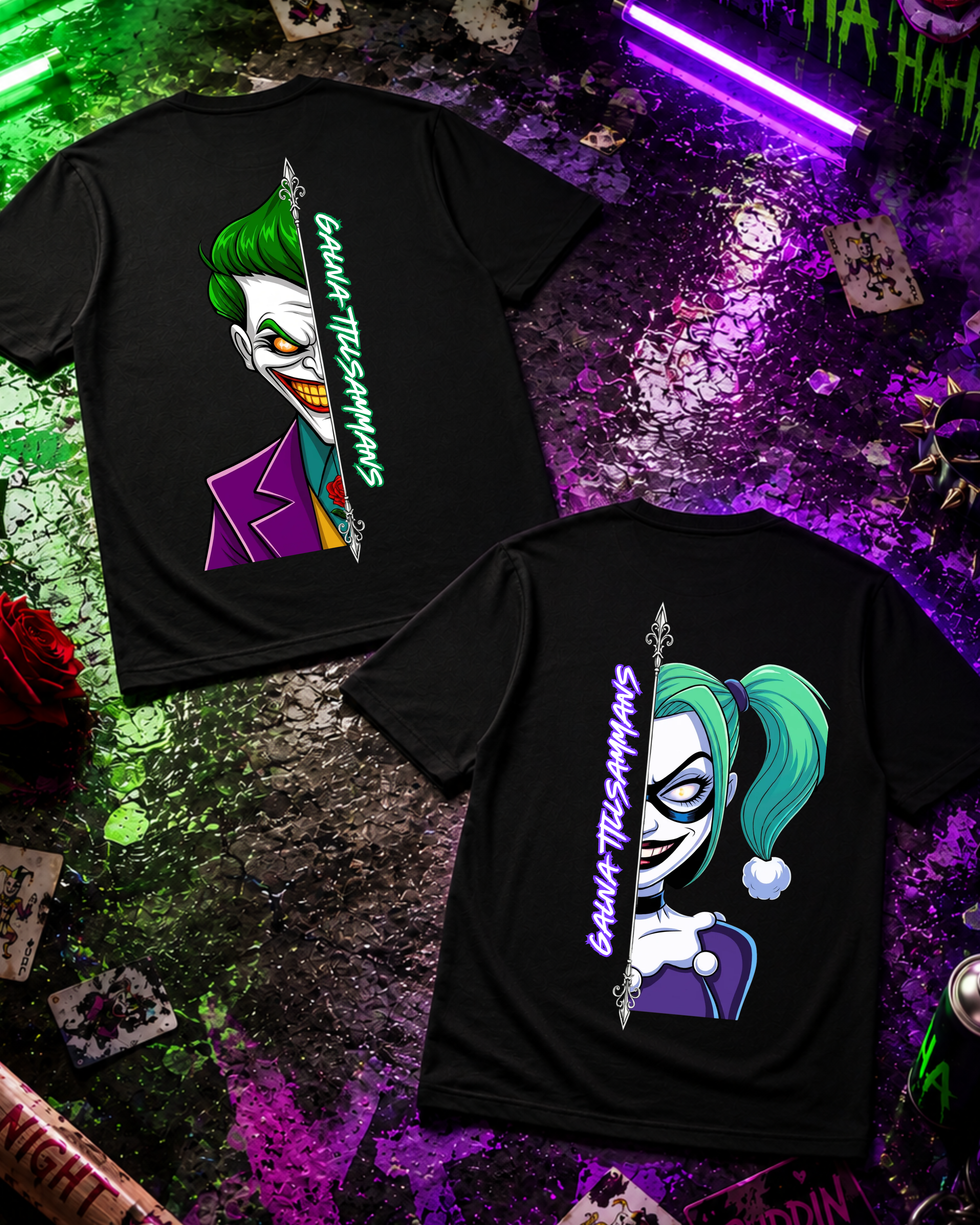 Galna Tillsammans Cartoon - Couple Shirt Bundle