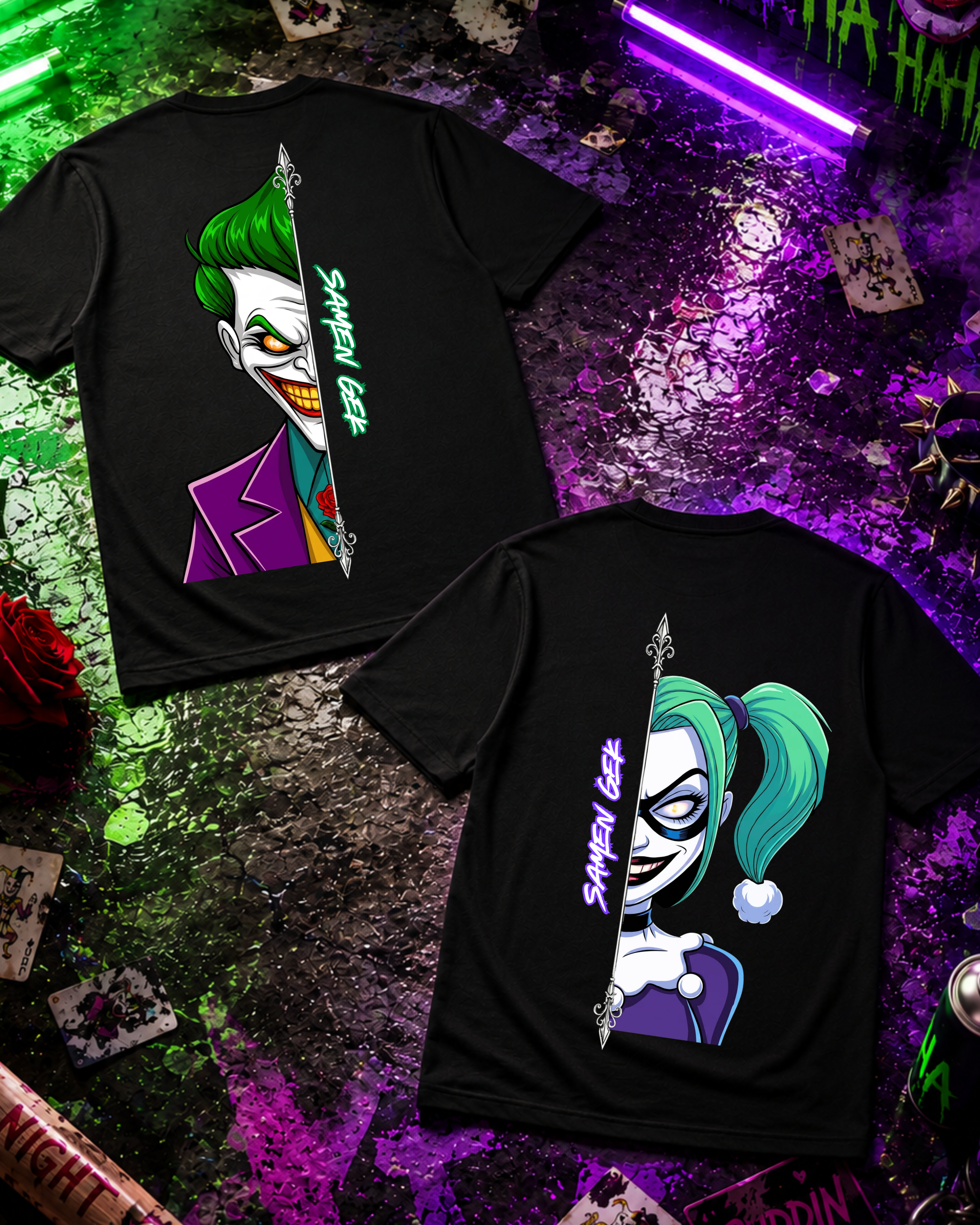 Samen Gek Cartoon - Couple Shirt Bundle