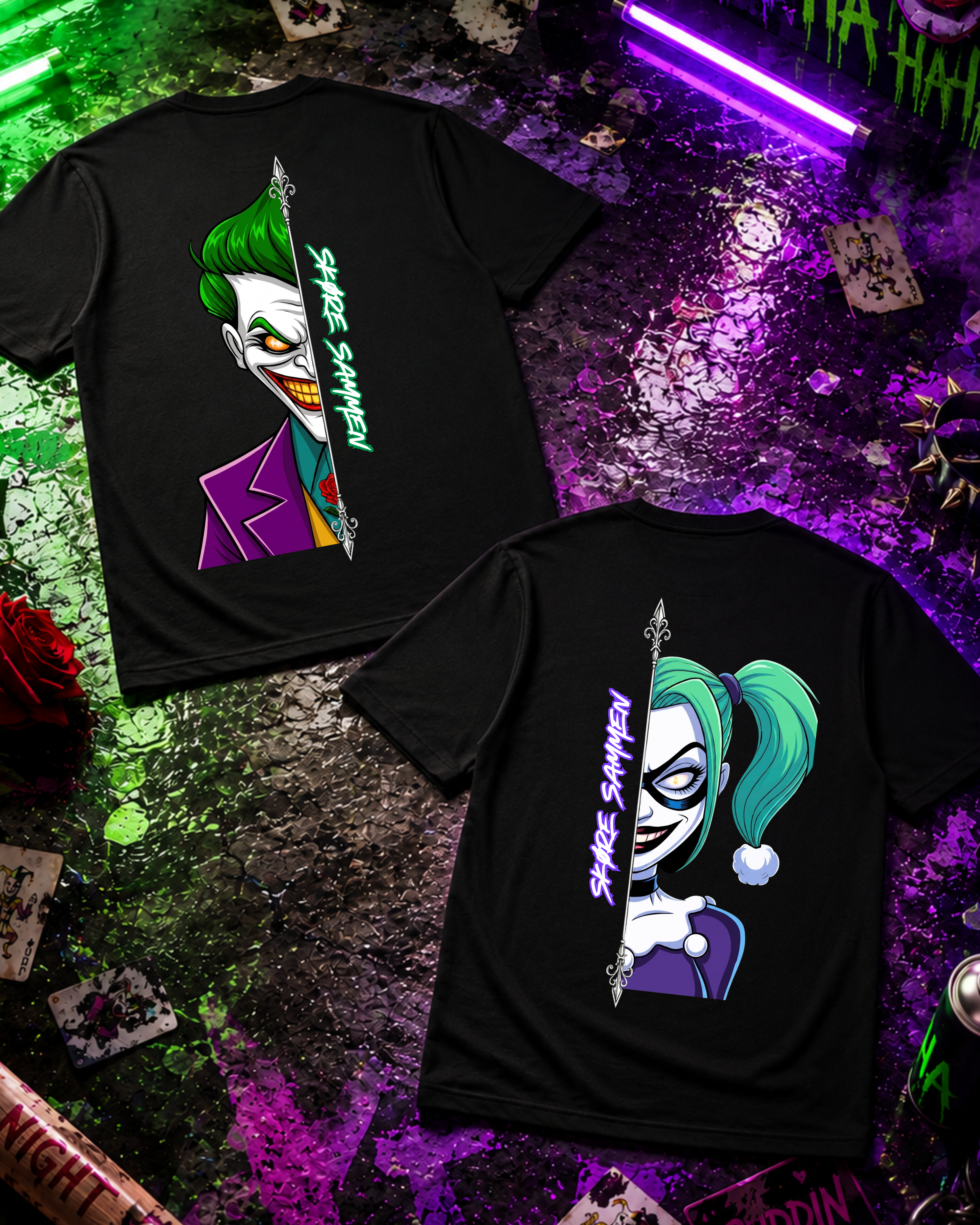 Skøre Sammen Cartoon - Couple Shirt Bundle
