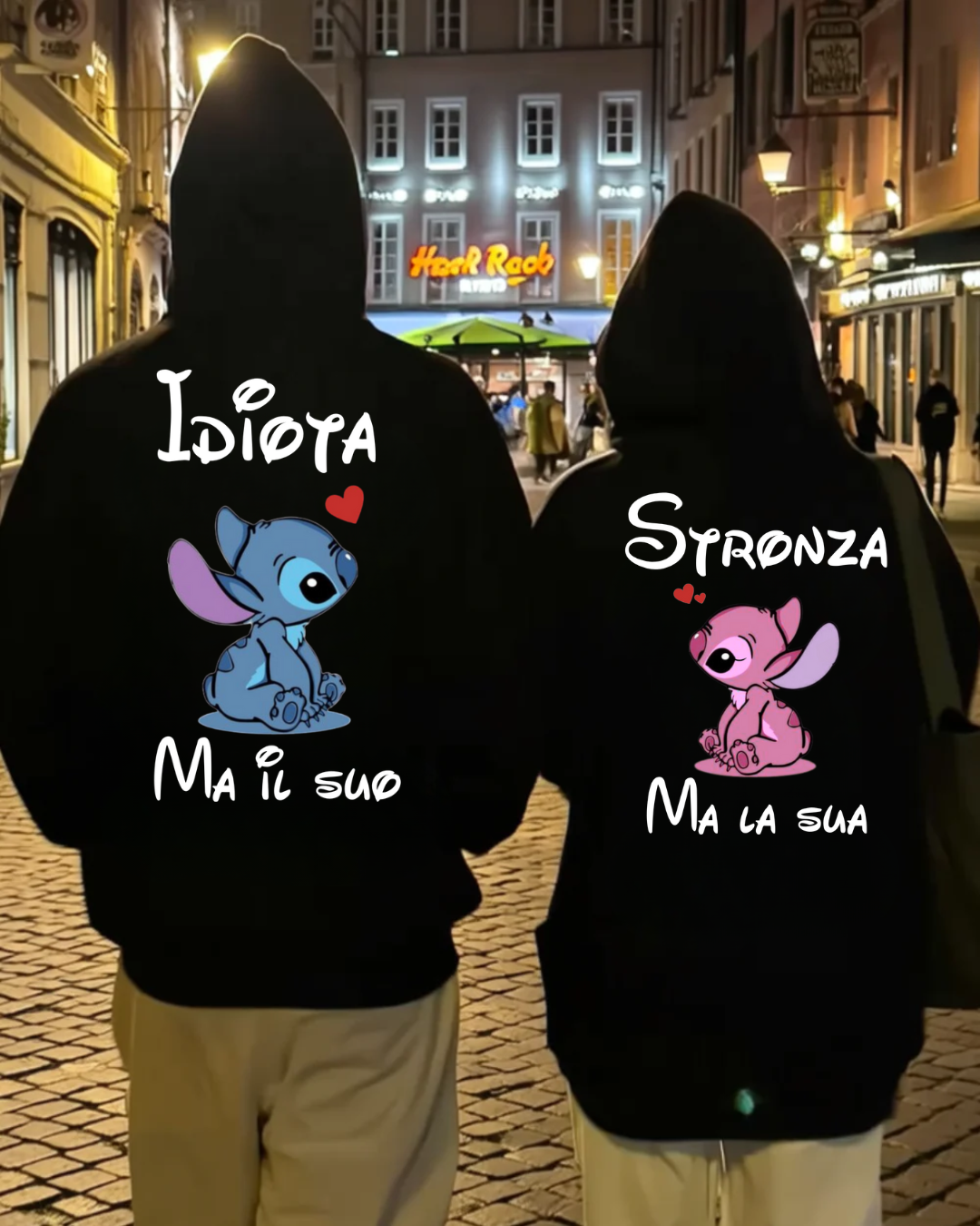 Stronza / Idiota  - Couple Hoodie IT.