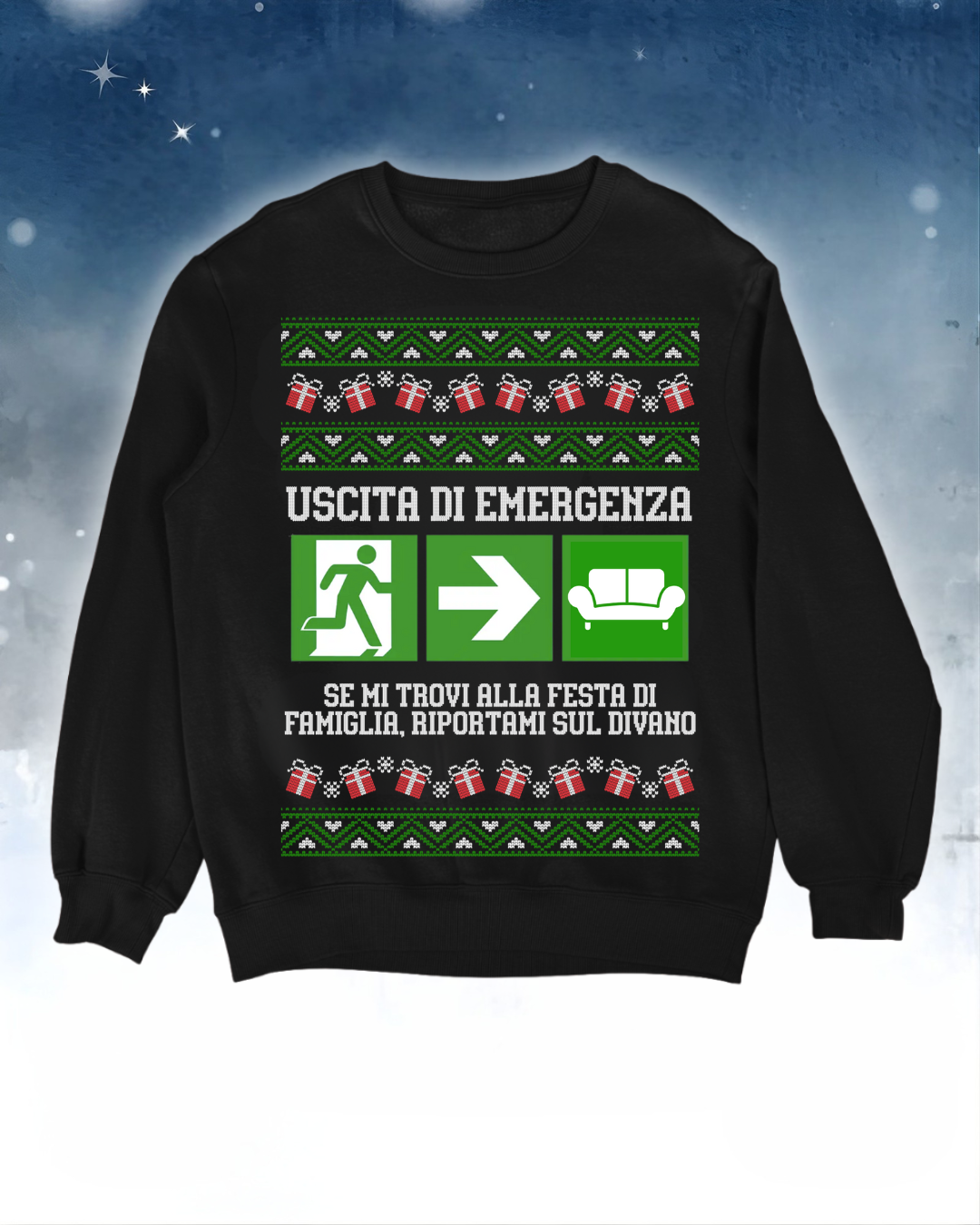 Uscita di emergenzia - Ugly Sweater Italy