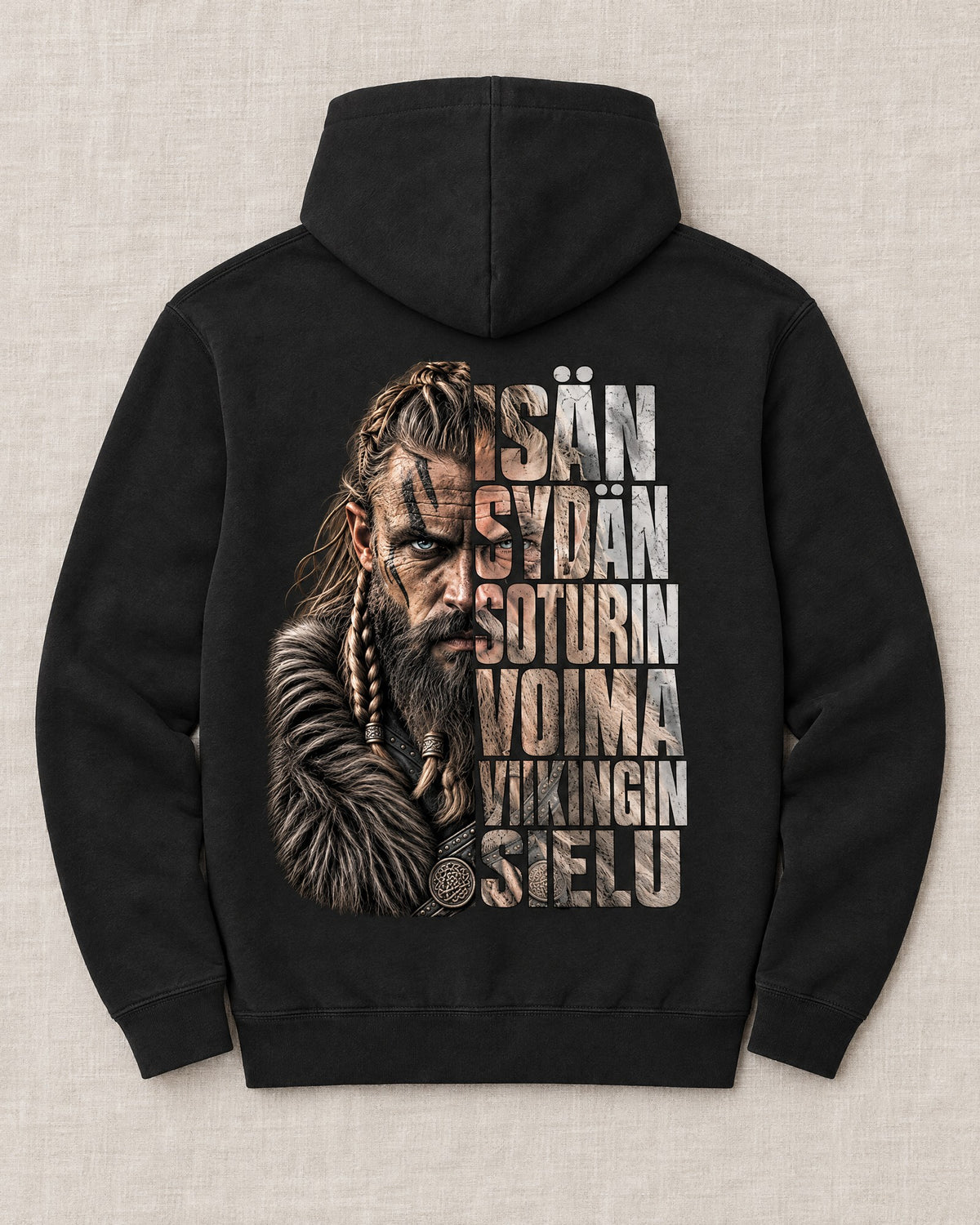 Viikinki-Isä - Premium Hoodie Backprint