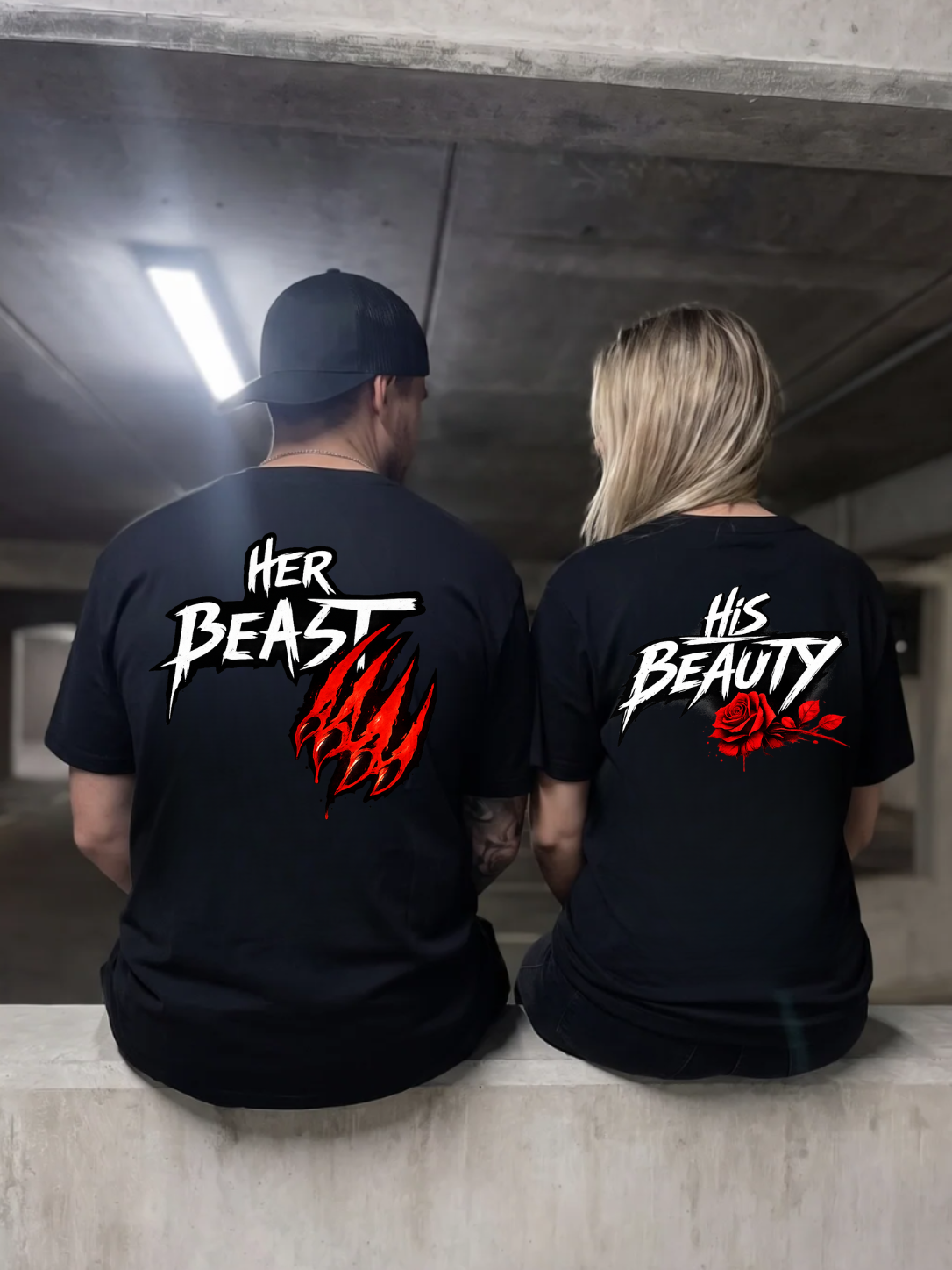 her beast / his beauty - Couple Shirt Bundle