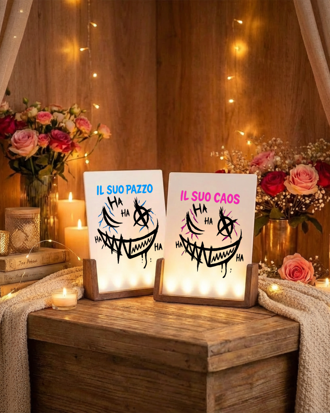 Caos & Pazzo- illuminated Picture Frame ITA.