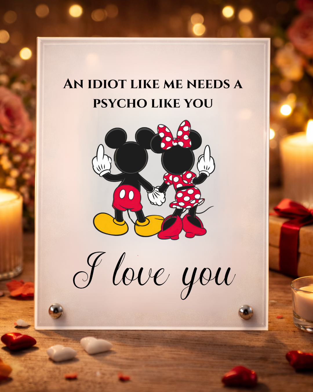 love her - glass stand ENG.