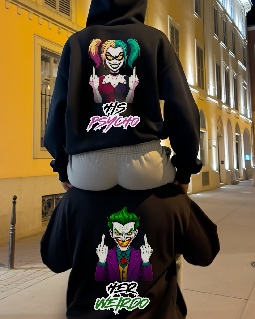 Her Weirdo / His Psycho  - Hoodie Couple Bundle