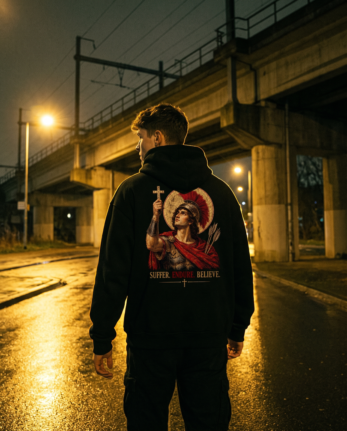 SUFFER, ENDURE, BELIEVE - OVERSIZED HOODIE