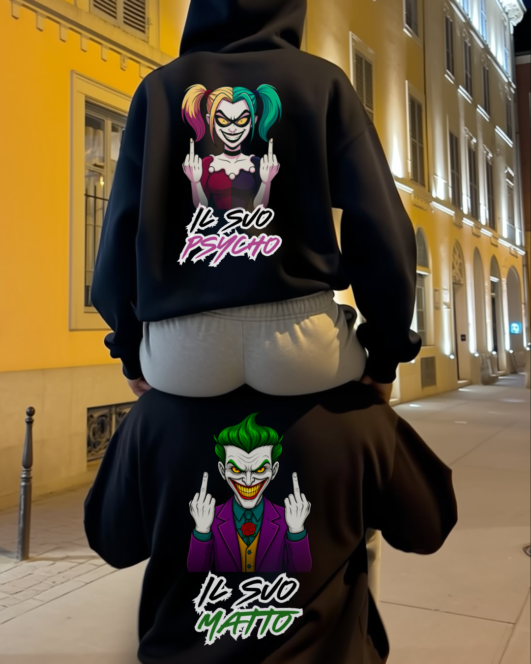 Il suo Psycho / Il suo Matto Finger  - Hoodie Couple Bundle IT.